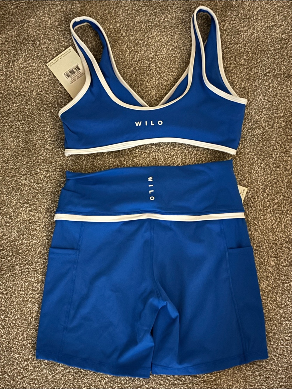 WILO Blue Athletic Set with White Contrast Trim